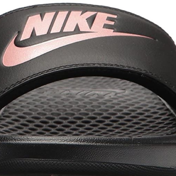 womens nike slides rose gold